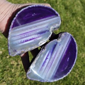 Purple Agate Halves